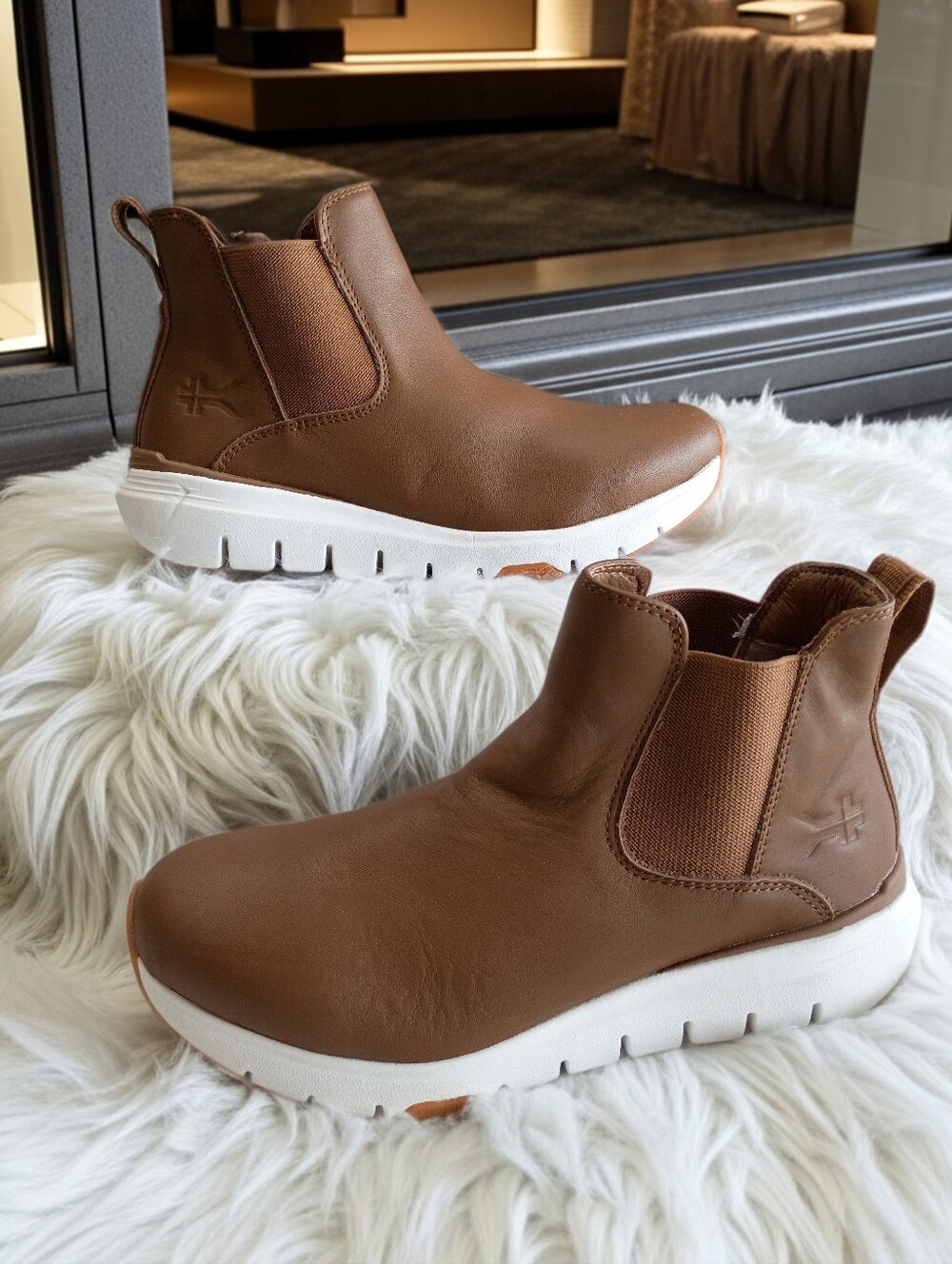 KURU Flex Astra Brown Leather Ankle Boots with Plantar Fascitis Arch Support 8